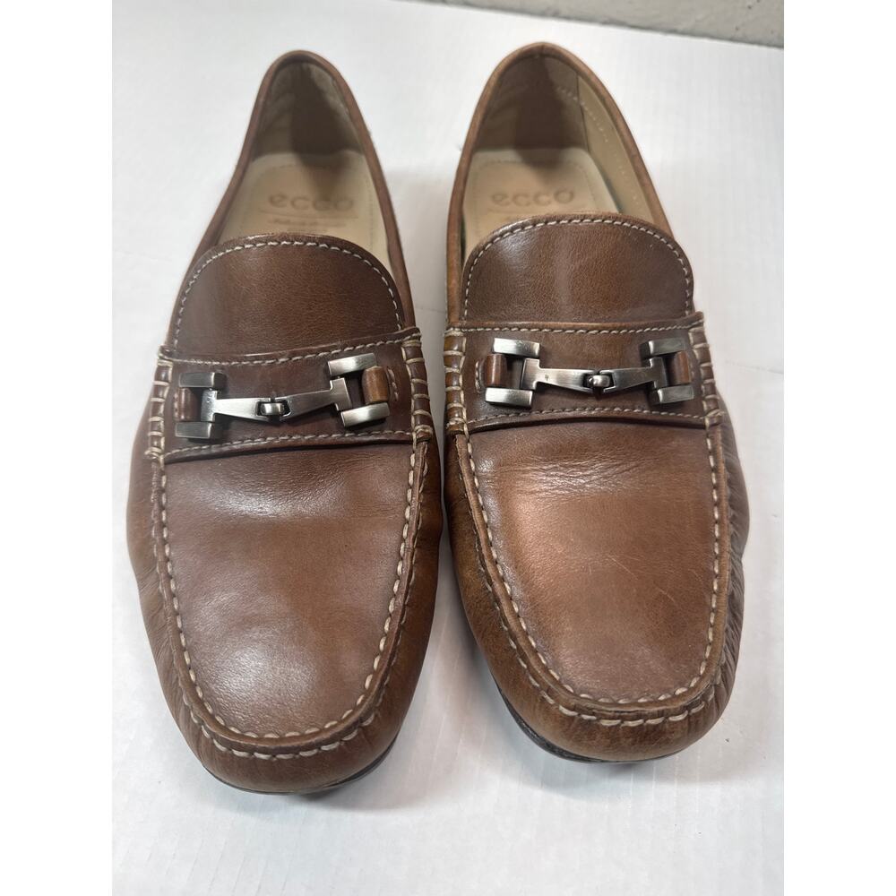 Ecco Horsebit Driving Loafers Mens Brown Leather Size EU 41 US 7/7.5